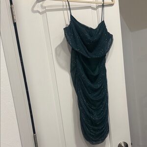 Windsor Sparkling Teal Backless Dress